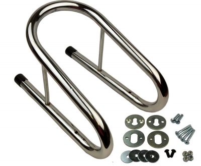 M&R Products Removable Wheel Chock -  5.5" Wide (CHROME)